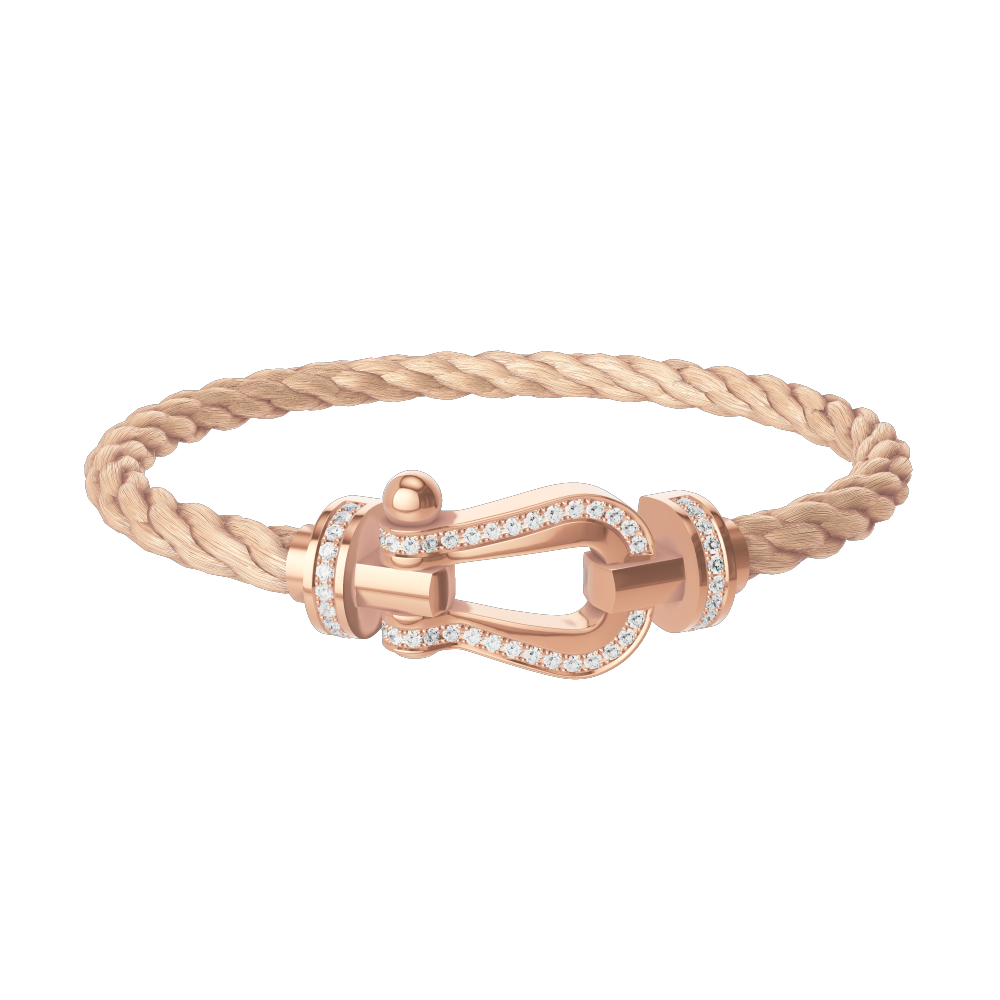 Tay FRED Force 10 Large Rose Gold and Single Row Diamond Pavé